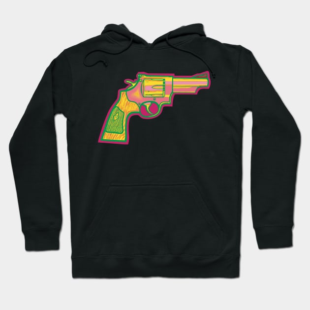 .44 Magnum Revolver Hoodie by Art from the Blue Room